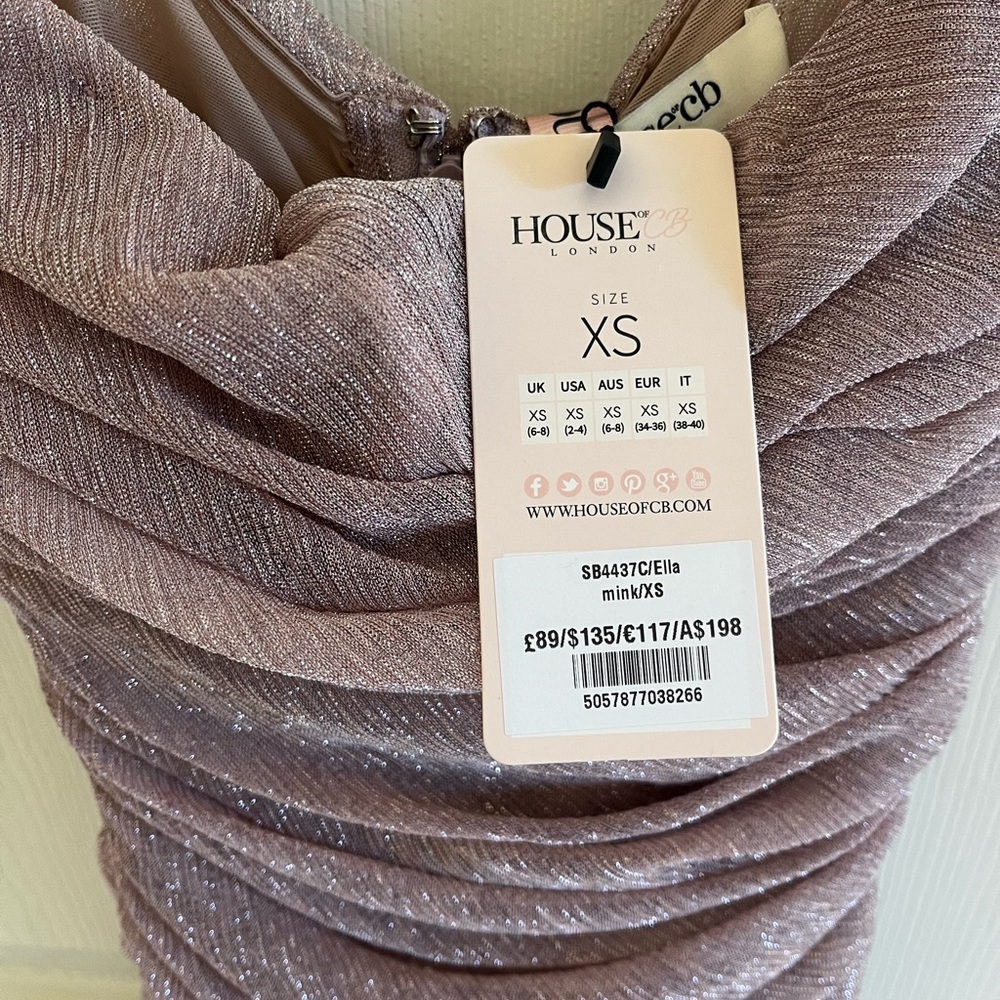 House of CB Shimmering Pink Dress